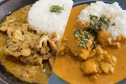 バターチキンカレー／塩麴ポークマサラ